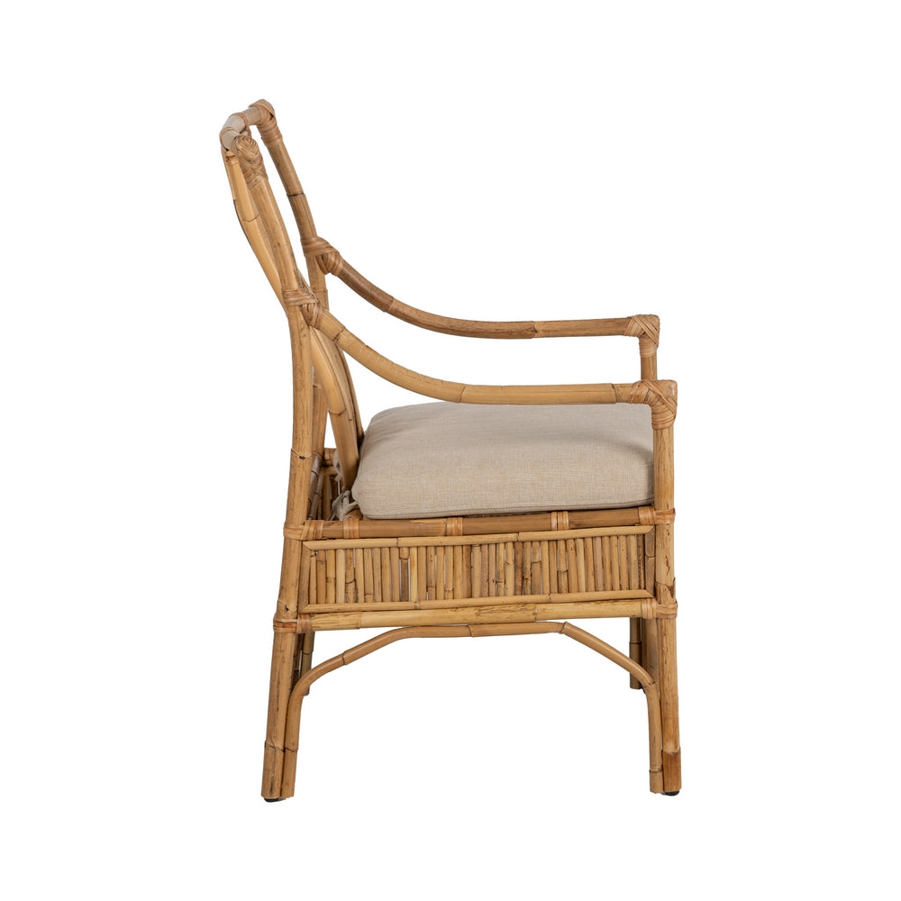 SILLÓN NATURAL RATÁN DECORACIÓN 54 X 65 X 96 CM