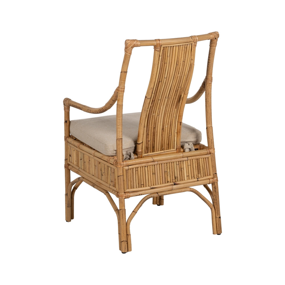 SILLÓN NATURAL RATÁN DECORACIÓN 54 X 65 X 96 CM