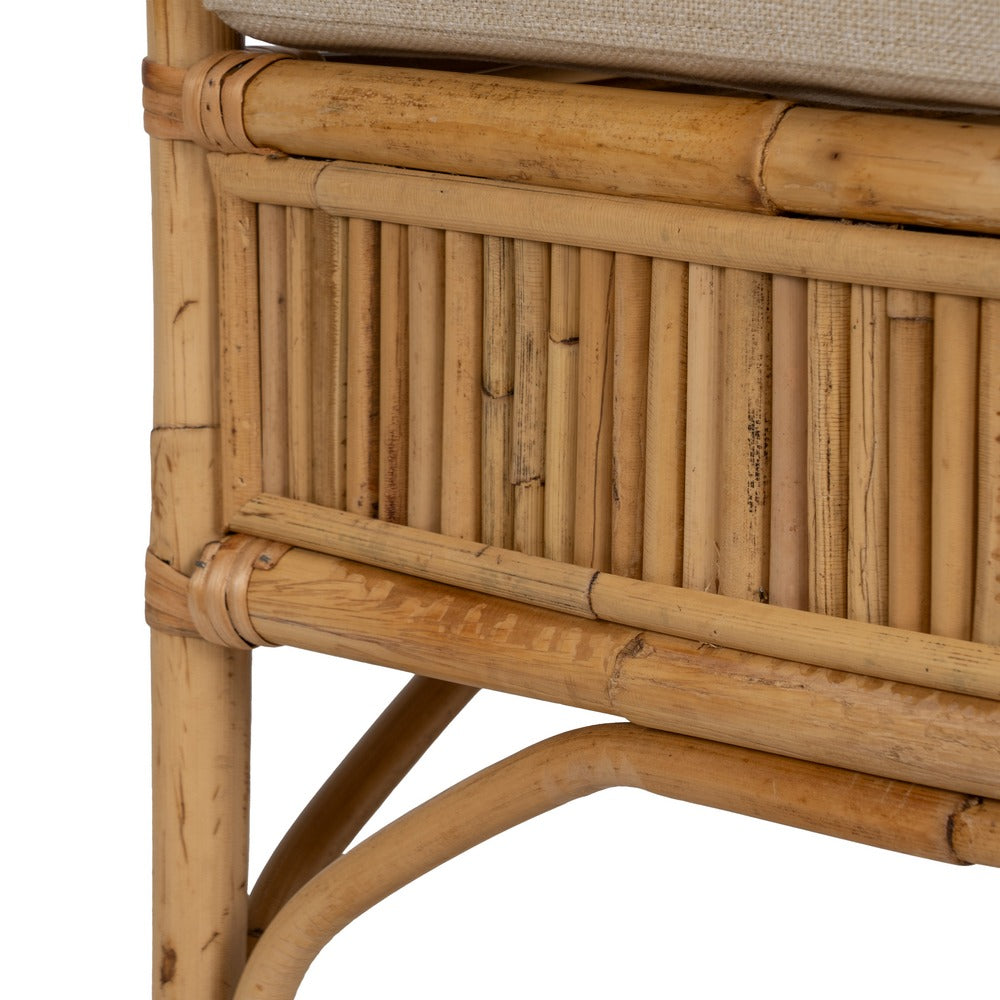 SILLÓN NATURAL RATÁN DECORACIÓN 54 X 65 X 96 CM