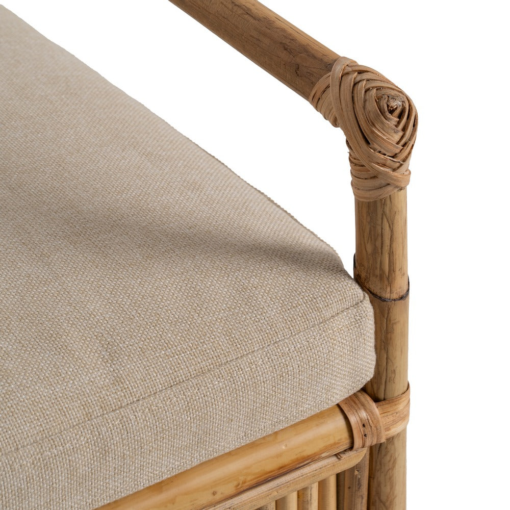 SILLÓN NATURAL RATÁN DECORACIÓN 54 X 65 X 96 CM