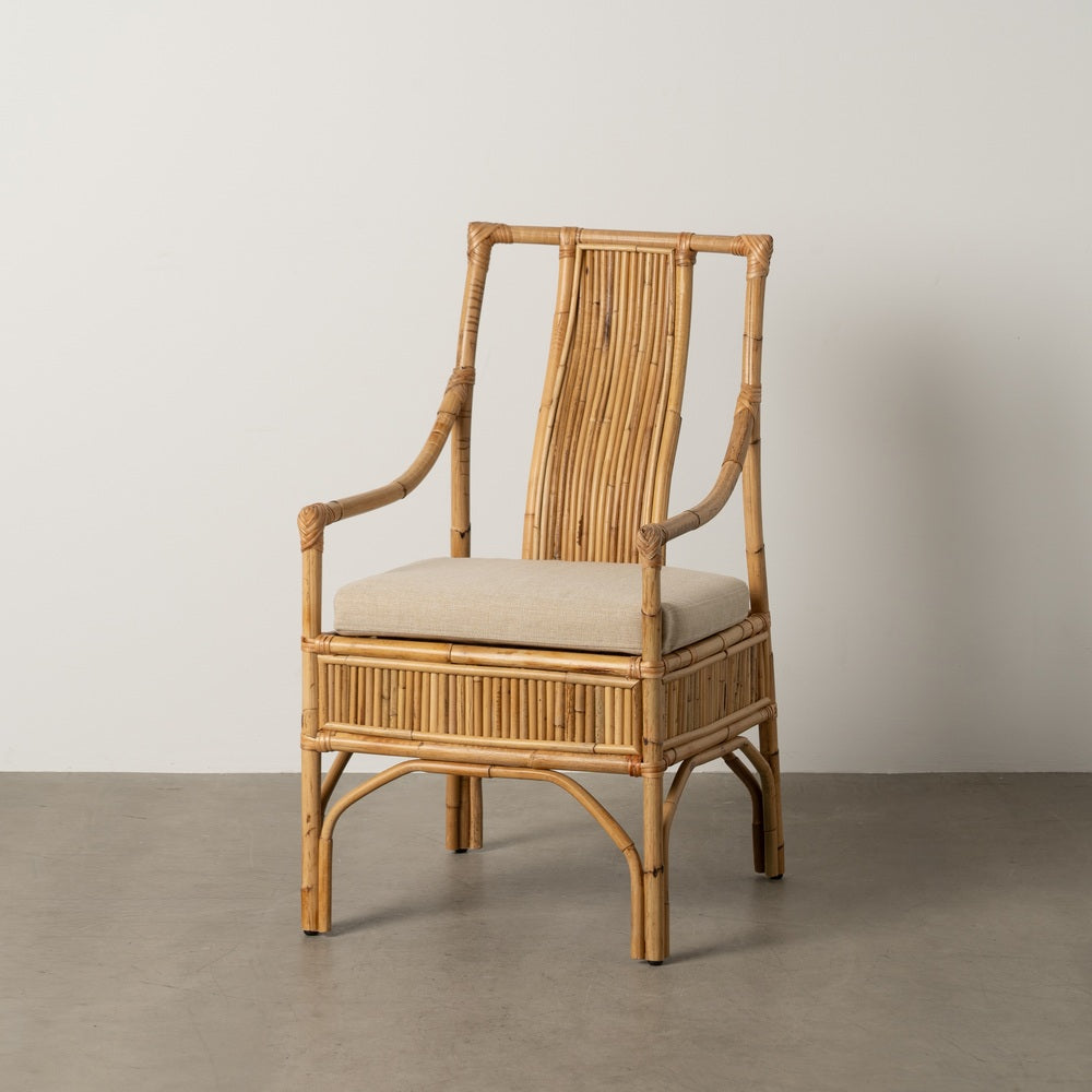 SILLÓN NATURAL RATÁN DECORACIÓN 54 X 65 X 96 CM