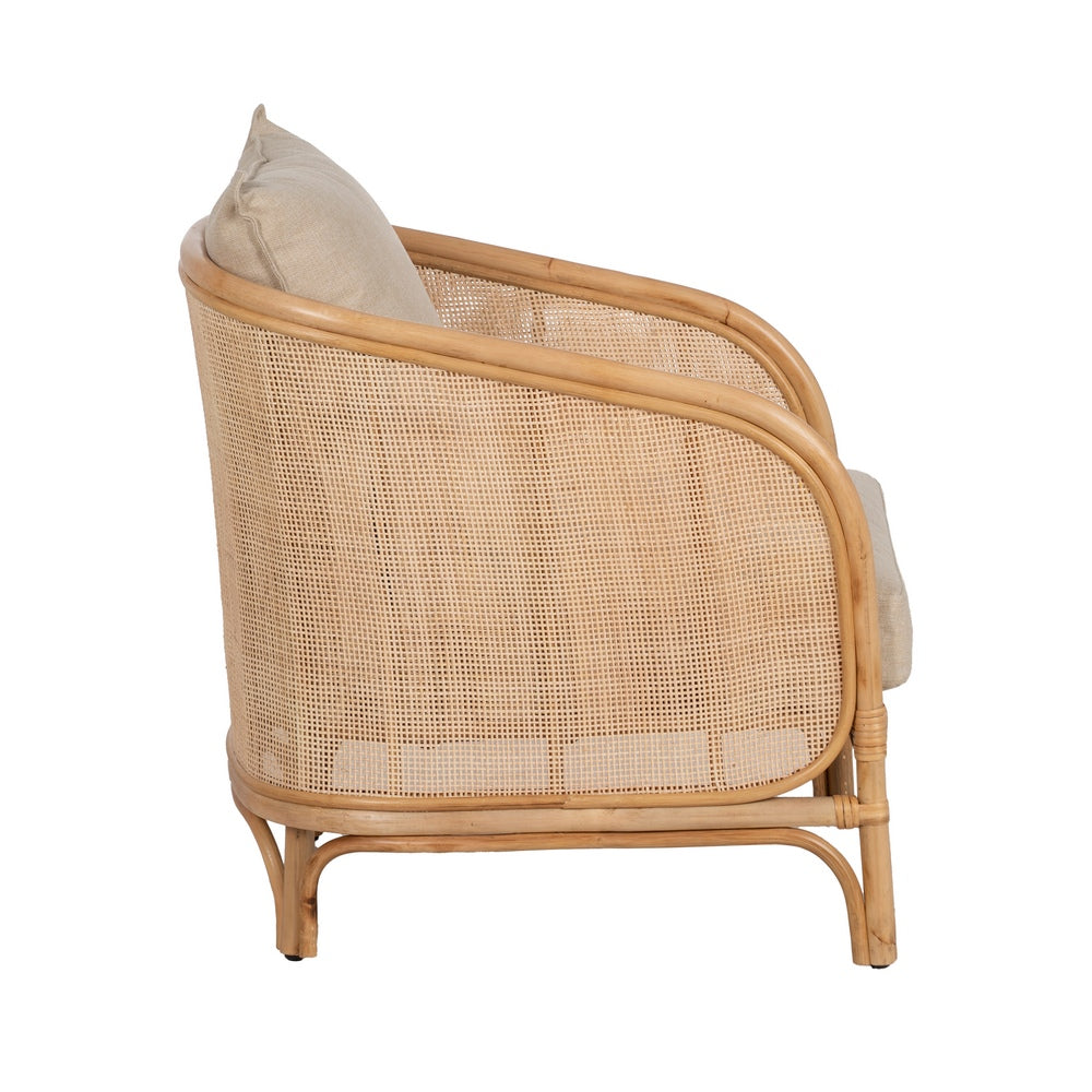 NATURAL RATTAN DECORATIVE ARMCHAIR 68 X 68 X 76 CM