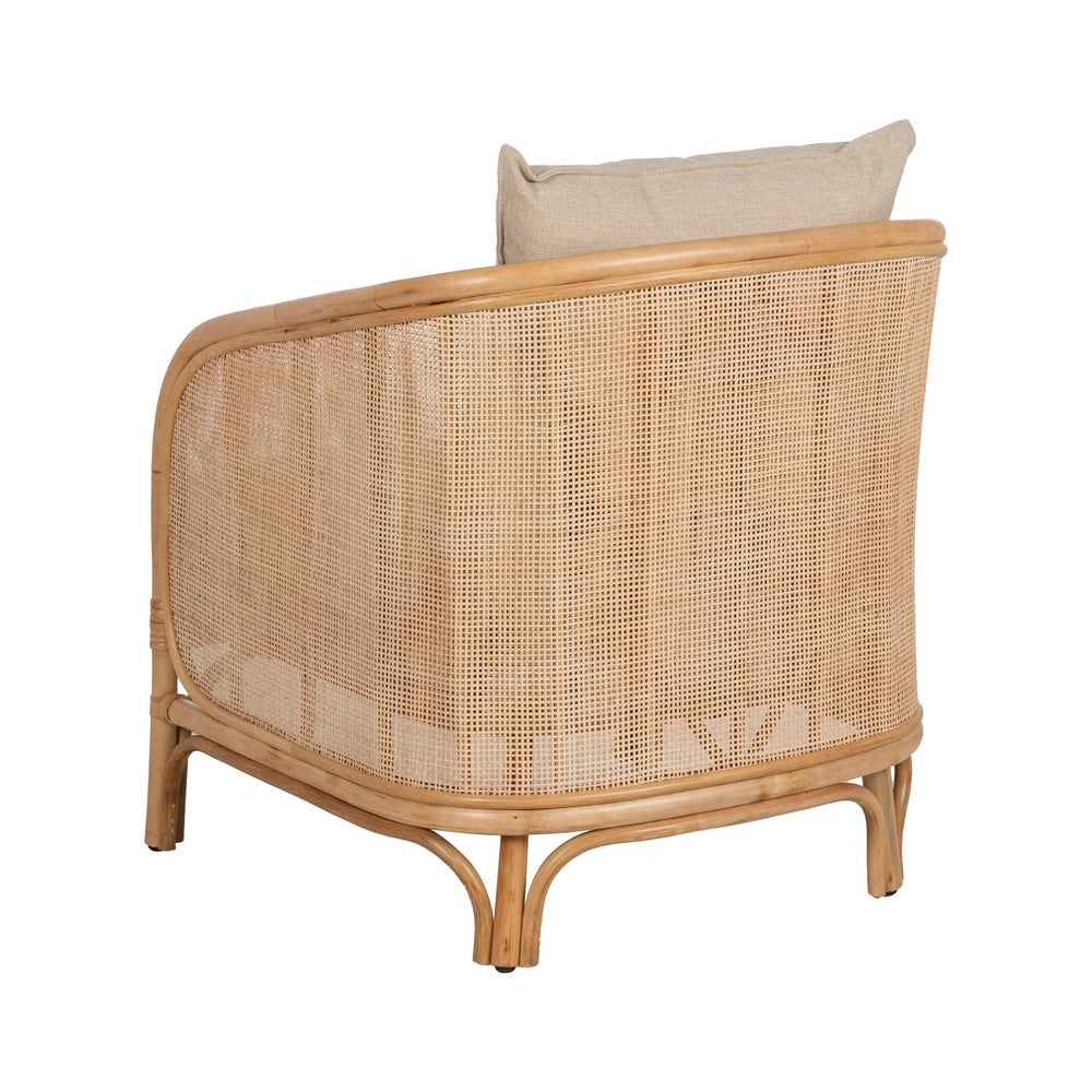 NATURAL RATTAN DECORATIVE ARMCHAIR 68 X 68 X 76 CM