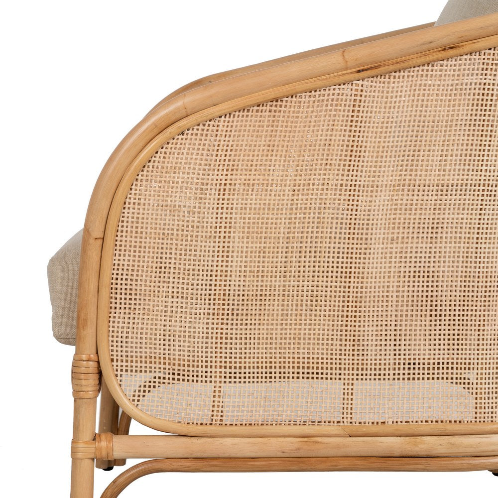 NATURAL RATTAN DECORATIVE ARMCHAIR 68 X 68 X 76 CM