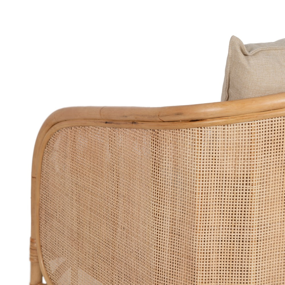 NATURAL RATTAN DECORATIVE ARMCHAIR 68 X 68 X 76 CM