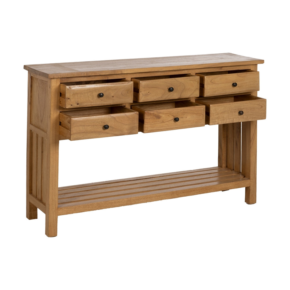 CONSOLA NATURAL MADERA MINDI ENTRADA 130 X 35 X 85 CM