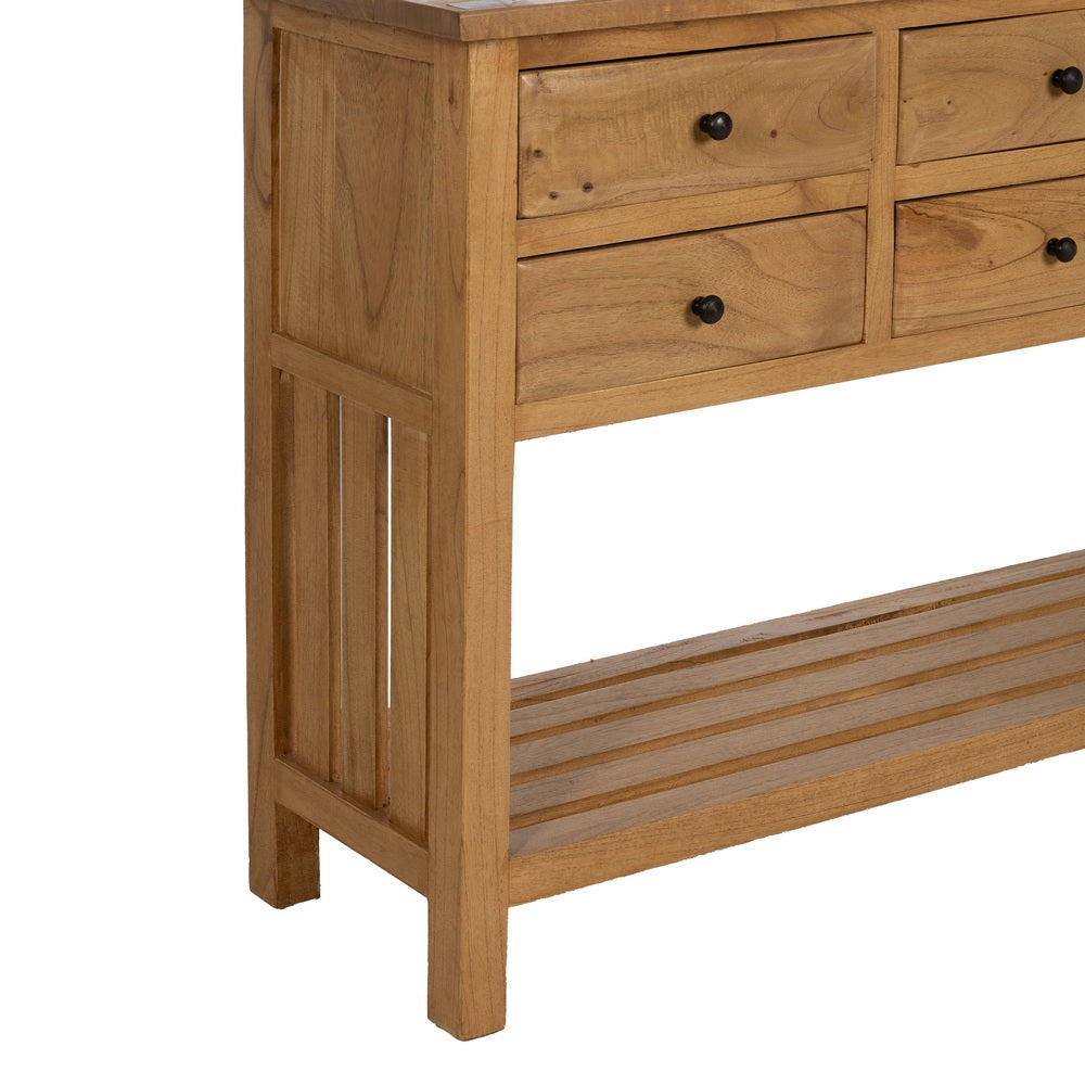 CONSOLA NATURAL MADERA MINDI ENTRADA 130 X 35 X 85 CM