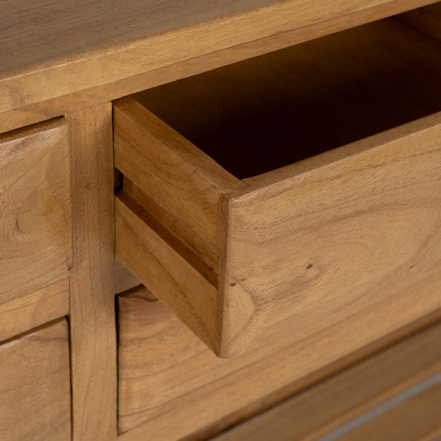 CONSOLA NATURAL MADERA MINDI ENTRADA 130 X 35 X 85 CM
