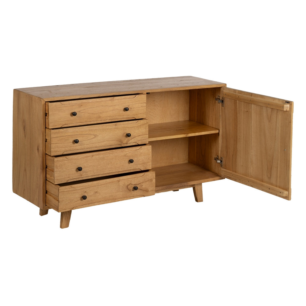 APARADOR NATURAL MADERA MINDI SALÓN 130 X 40 X 80 CM