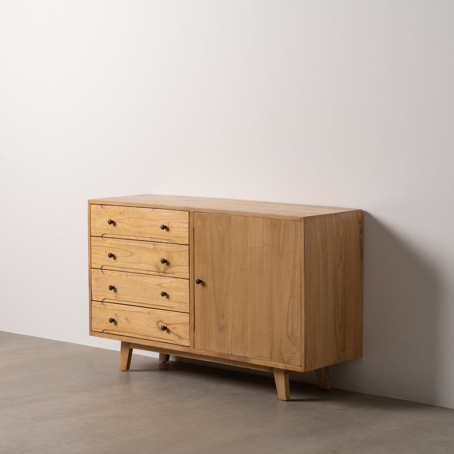 APARADOR NATURAL MADERA MINDI SALÓN 130 X 40 X 80 CM