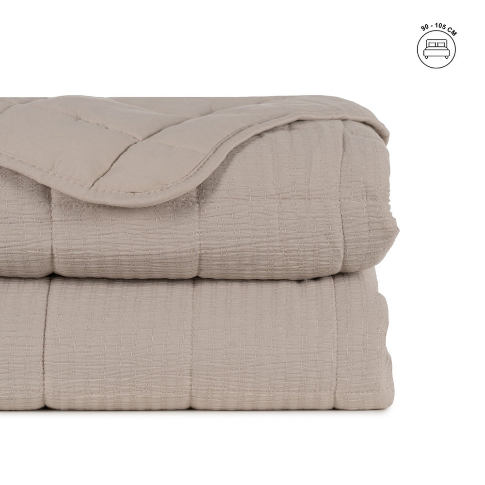 COLCHA BEIGE POLIESTER DORMITORIO 180 X 260 CM