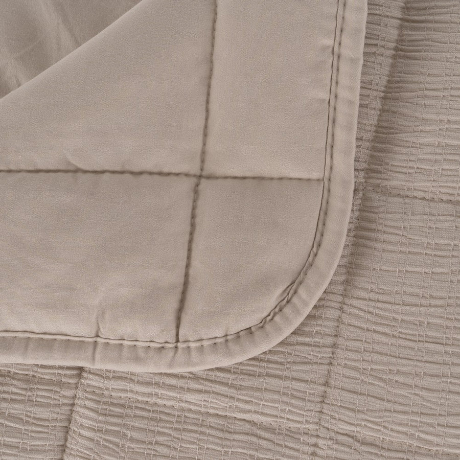 COLCHA BEIGE POLIESTER DORMITORIO 230 X 280 CM