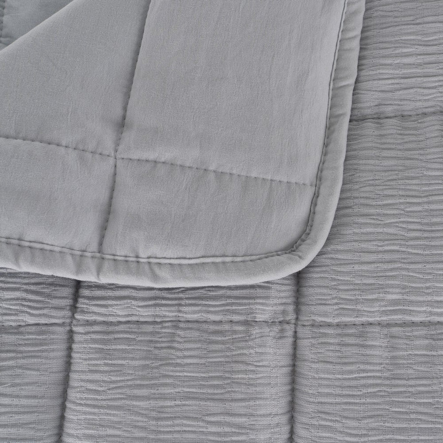 COLCHA GRIS POLIESTER DORMITORIO 180 X 260 CM