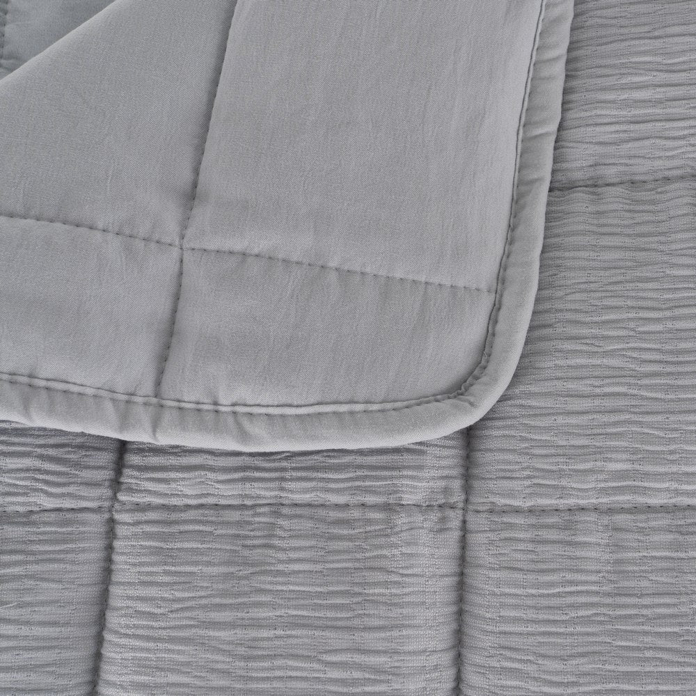 COLCHA GRIS POLIESTER DORMITORIO 270 X 280 CM