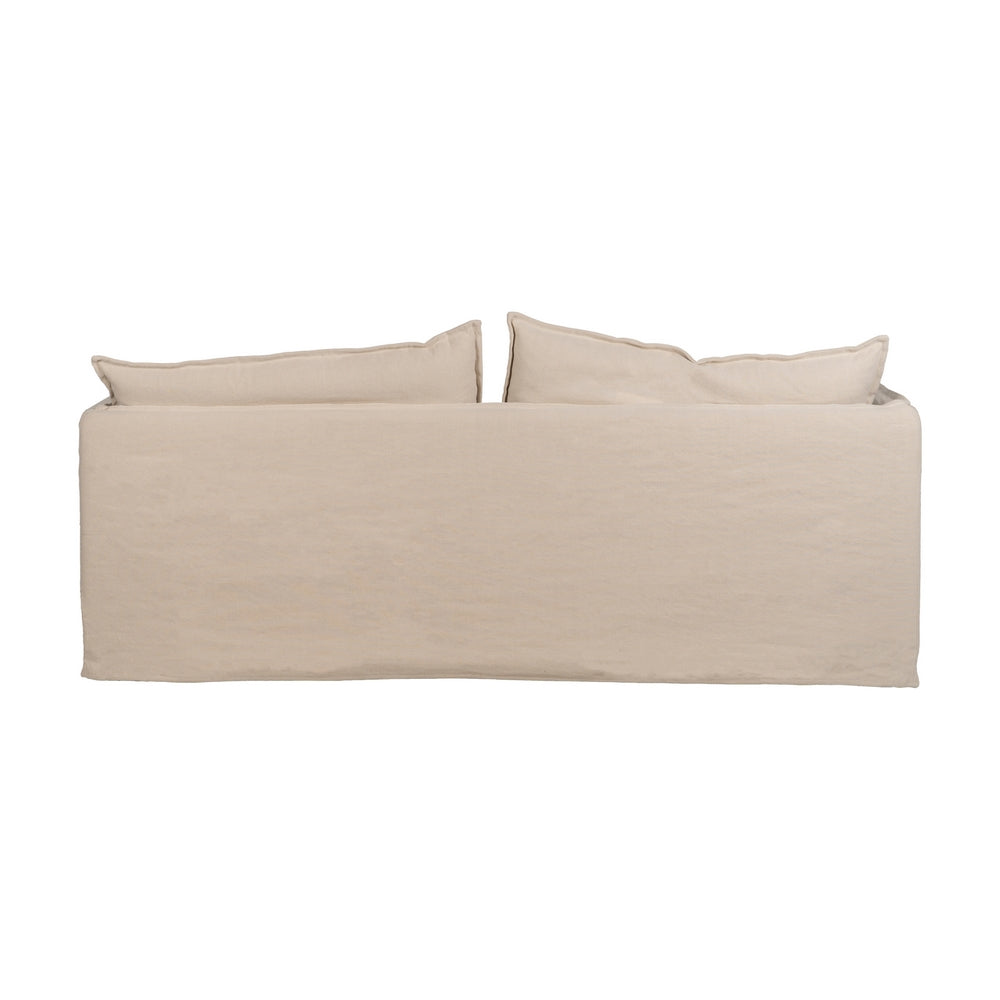 SOF� 3 PLAZAS CREMA TEJIDO-MADERA 210 X 97 X 89 CM