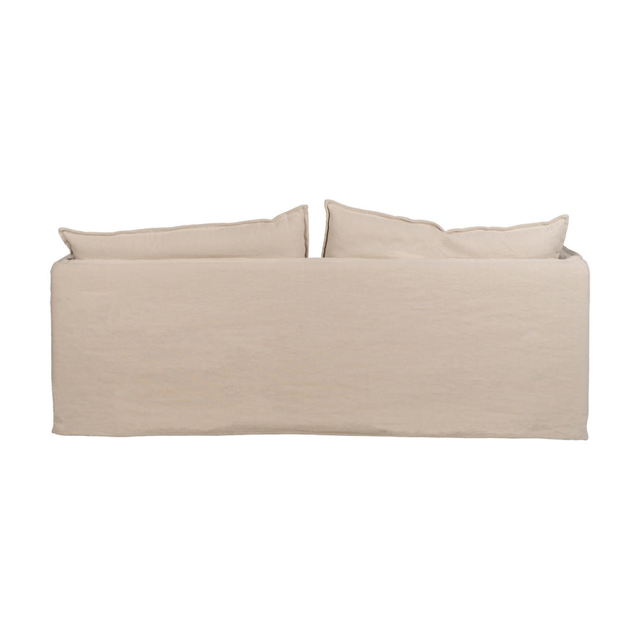 SOFÁ 3 PLAZAS CREMA TEJIDO-MADERA 210 X 97 X 89 CM