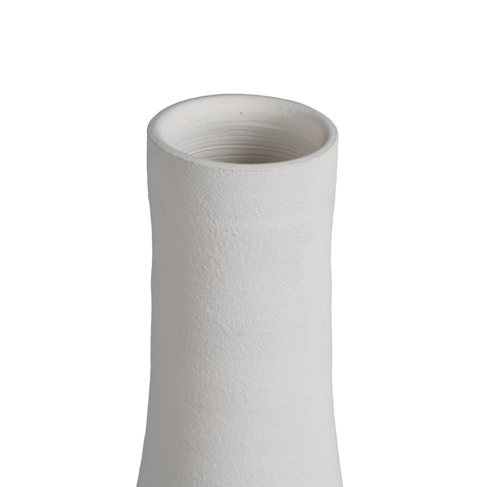 WHITE CLAY VASE DECORATION 27 X 27 X 100 CM