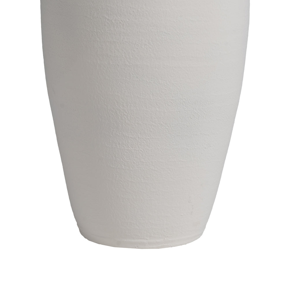 WHITE CLAY VASE DECORATION 27 X 27 X 100 CM