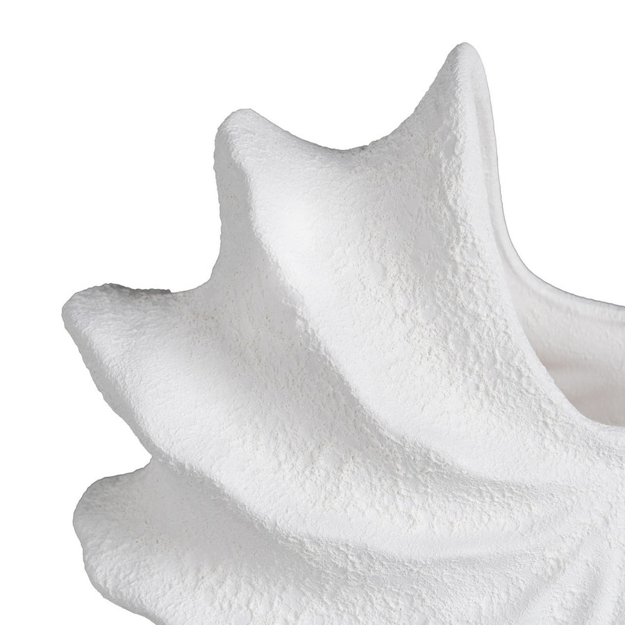 JARRÓN BLANCO BARRO DECORACIÓN 38 X 14 X 23 CM