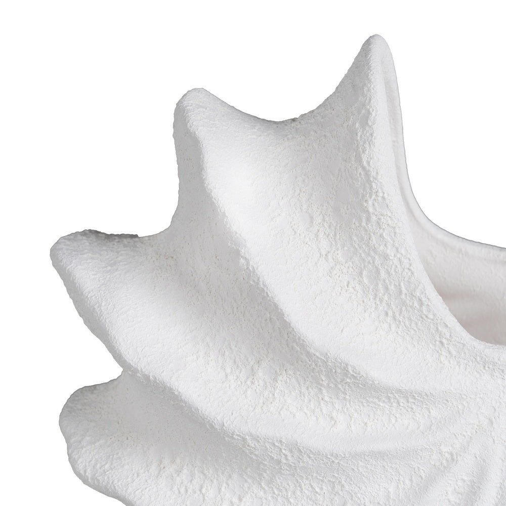 WHITE CLAY VASE DECORATION 38 X 14 X 23 CM