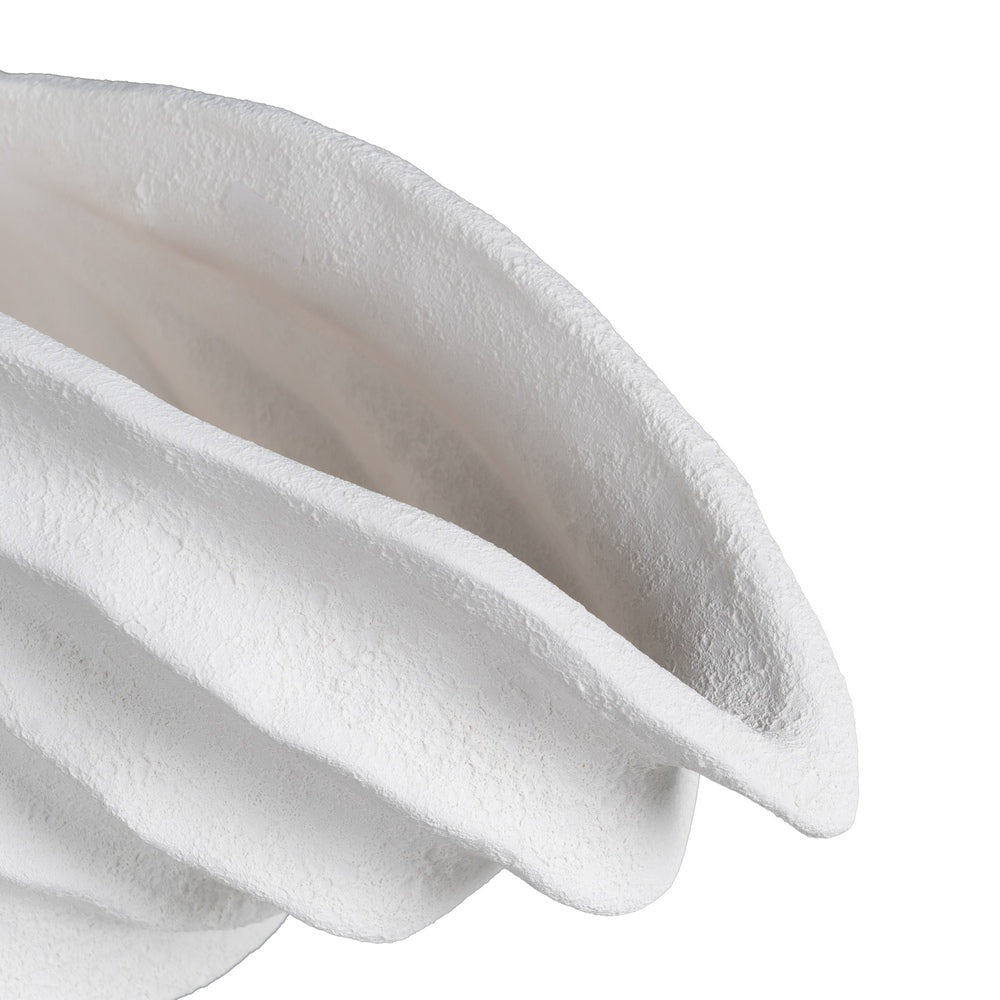 WHITE CLAY VASE DECORATION 38 X 14 X 23 CM