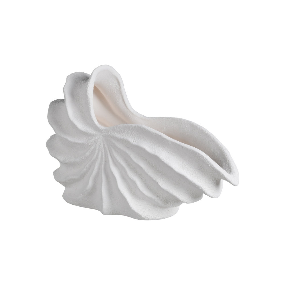 JARRÓN BLANCO BARRO DECORACIÓN 38 X 14 X 23 CM