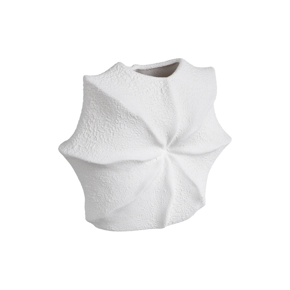 JARRÓN BLANCO BARRO DECORACIÓN 27 X 14 X 23 CM
