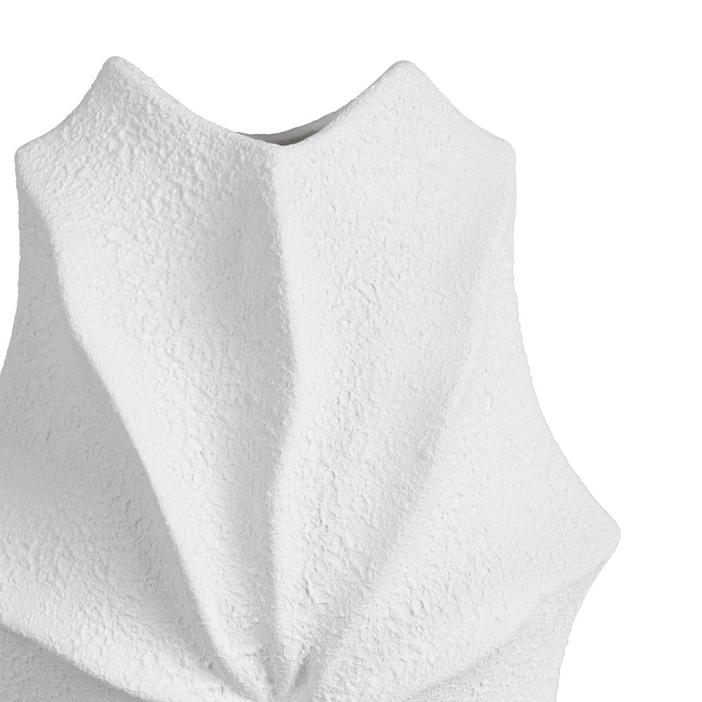 WHITE CLAY DECORATIVE VASE 22 X 15 X 38 CM