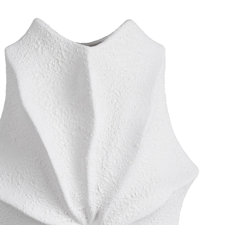 WHITE CLAY VASE DECORATION 24 X 14 X 45 CM