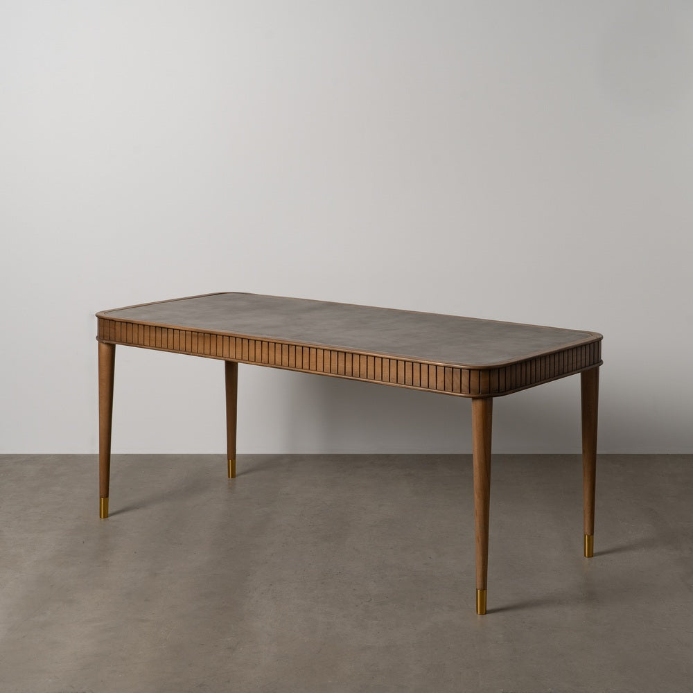 MESA COMEDOR MADERA-MICROCEMENTO SAL�N 180 X 80 X 76 CM