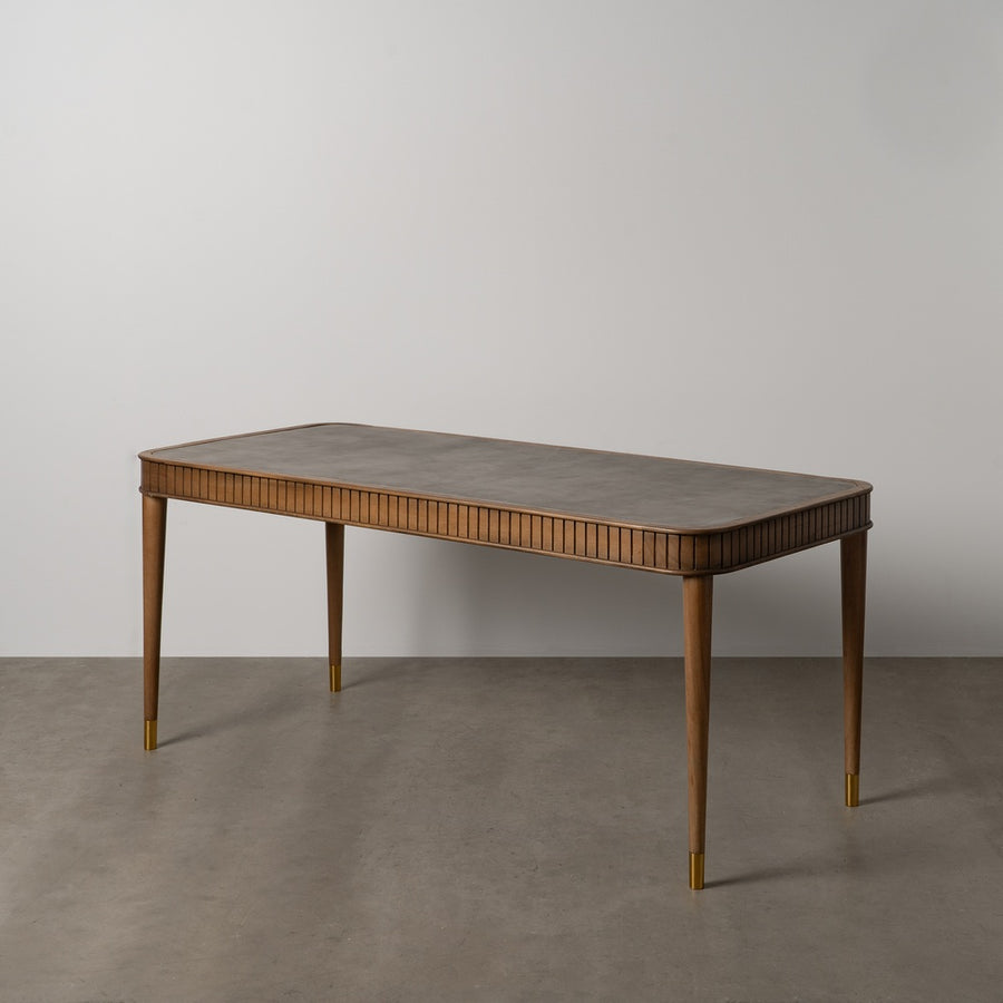 MESA COMEDOR MADERA-MICROCEMENTO SALÓN 180 X 80 X 76 CM