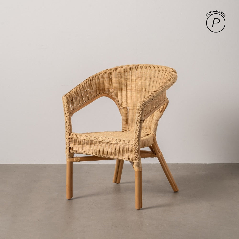 NATURAL RATTAN LOUNGE CHAIR 60 X 58 X 80 CM
