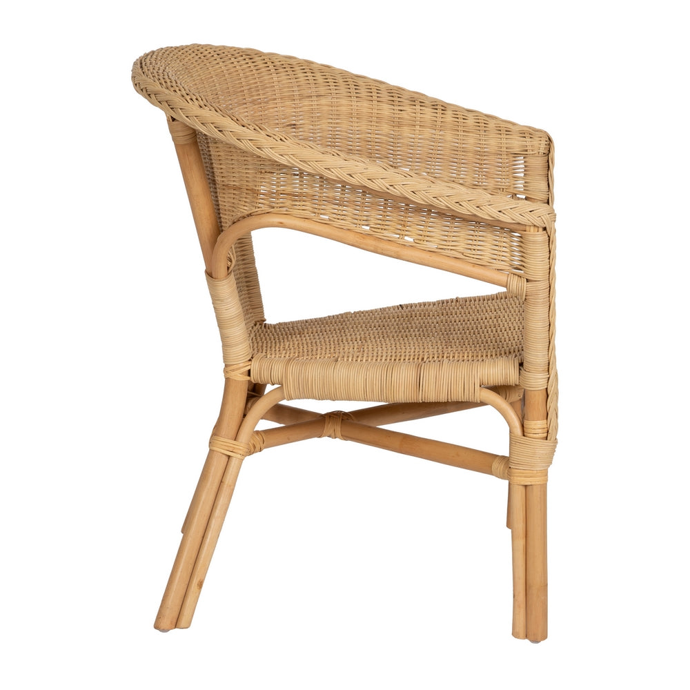 NATURAL RATTAN LOUNGE CHAIR 60 X 58 X 80 CM