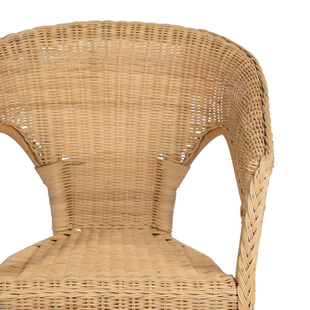 NATURAL RATTAN LOUNGE CHAIR 60 X 58 X 80 CM