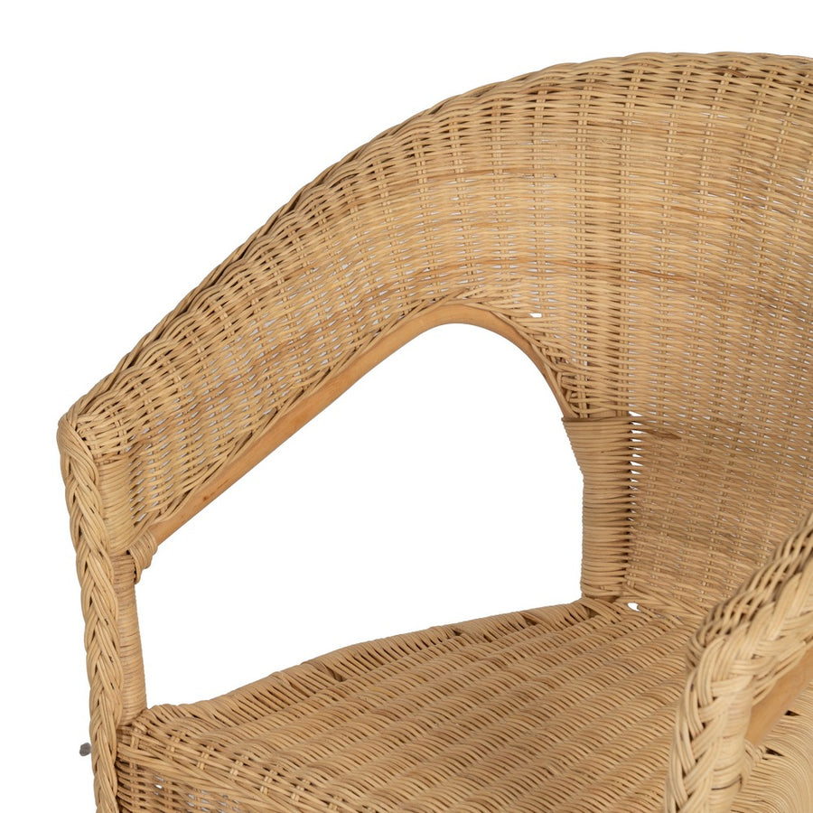 SILLA NATURAL RATÁN SALÓN 60 X 58 X 80 CM