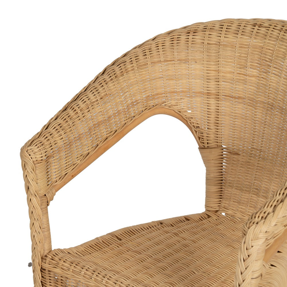 NATURAL RATTAN LOUNGE CHAIR 60 X 58 X 80 CM