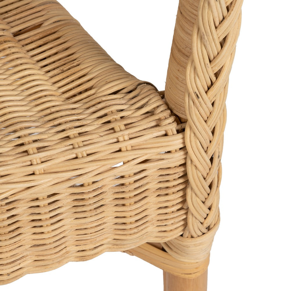 NATURAL RATTAN LOUNGE CHAIR 60 X 58 X 80 CM