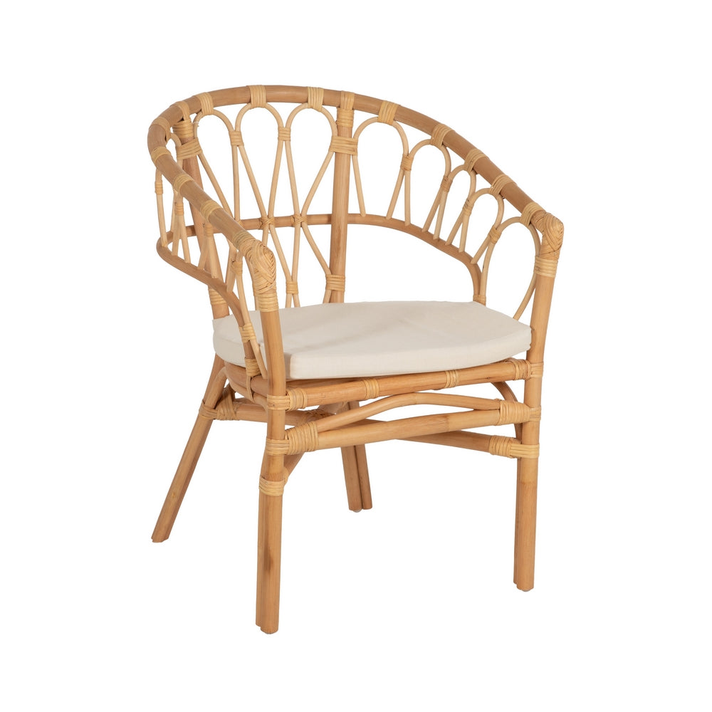 SILLA NATURAL RATÁN SALÓN 58 X 59 X 78 CM