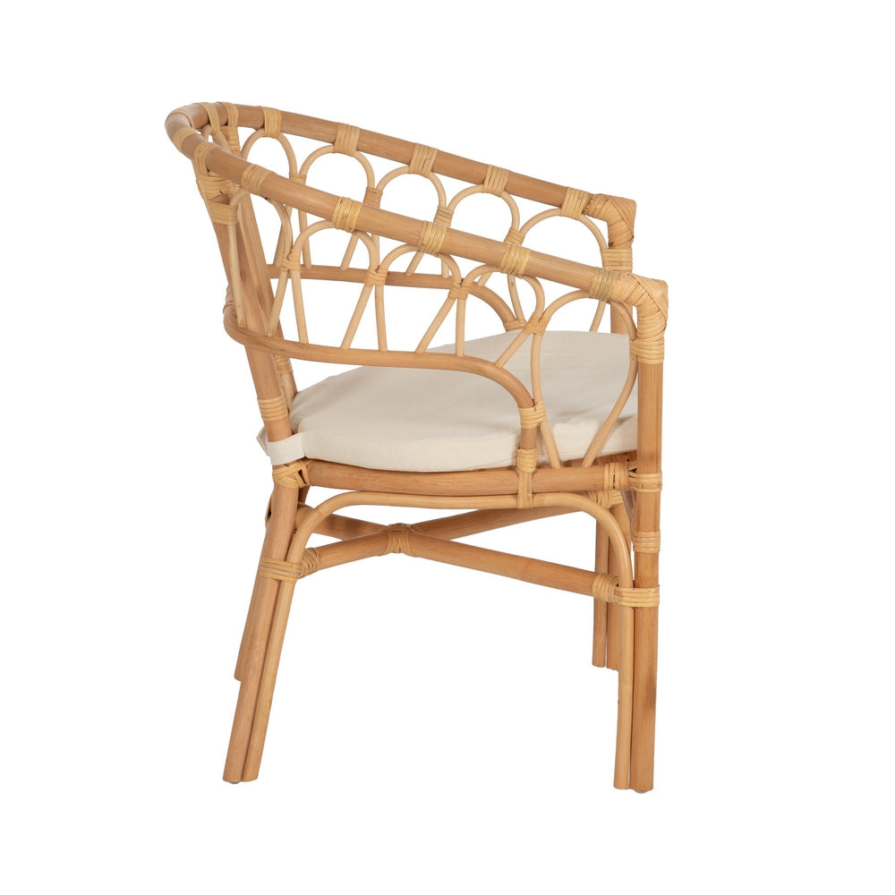 SILLA NATURAL RATÁN SALÓN 58 X 59 X 78 CM