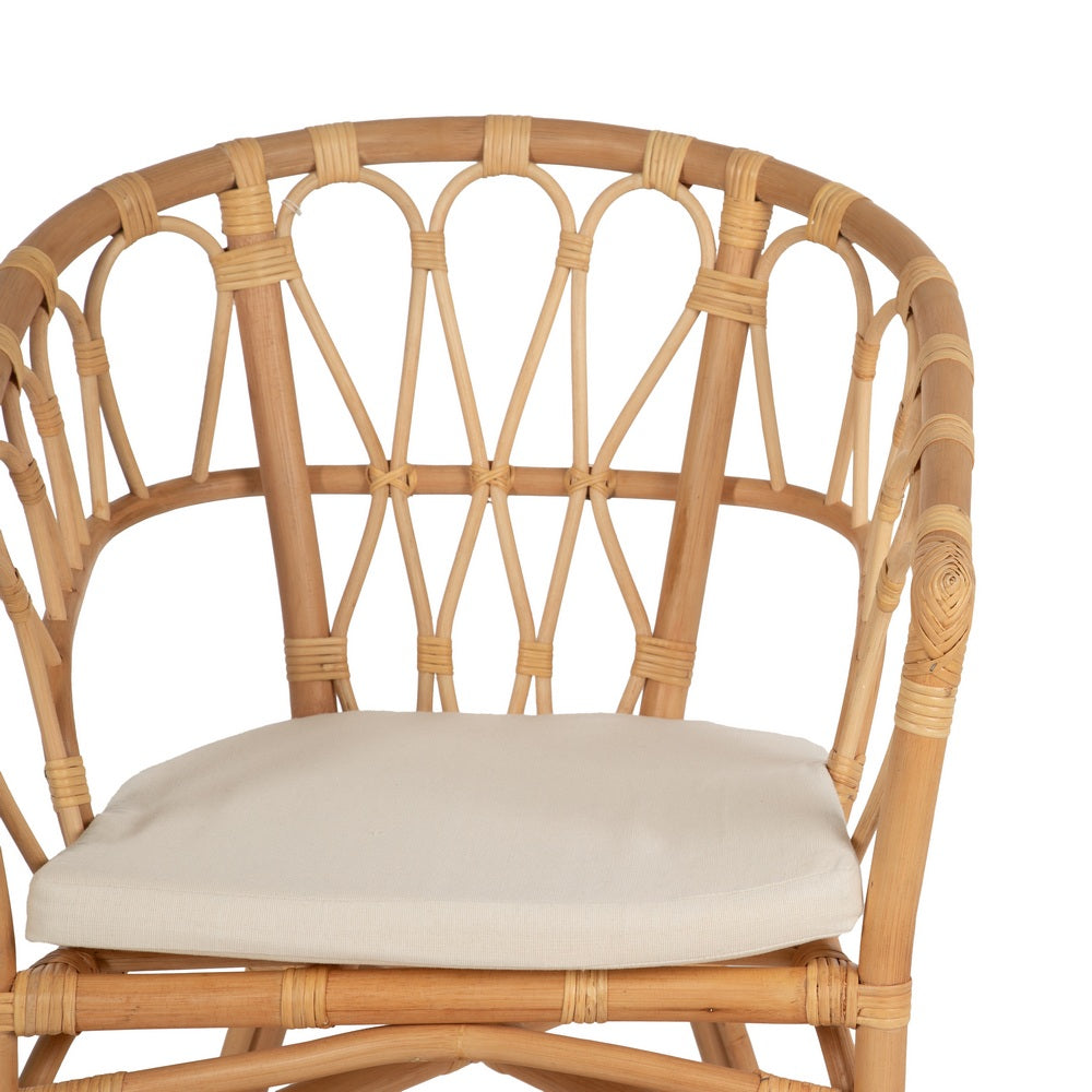 SILLA NATURAL RATÁN SALÓN 58 X 59 X 78 CM