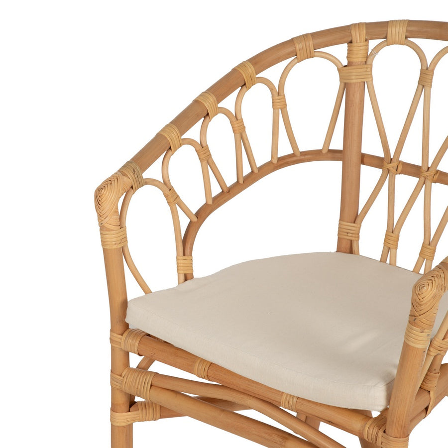 SILLA NATURAL RATÁN SALÓN 58 X 59 X 78 CM