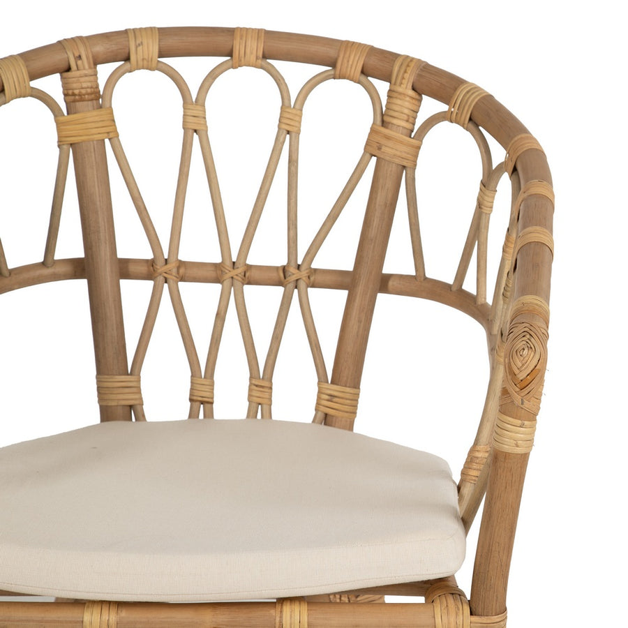 SILLA MIEL RATÁN SALÓN 58 X 59 X 78 CM