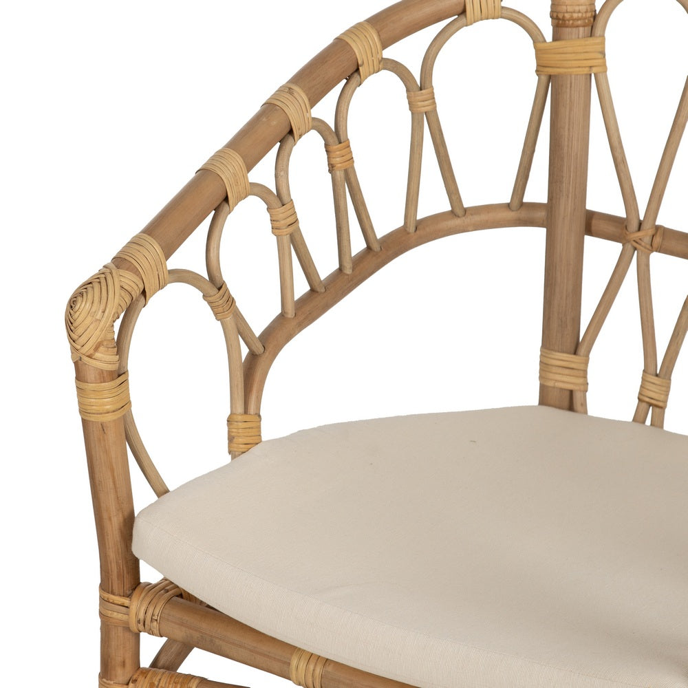 HONEY RATTAN LOUNGE CHAIR 58 X 59 X 78 CM