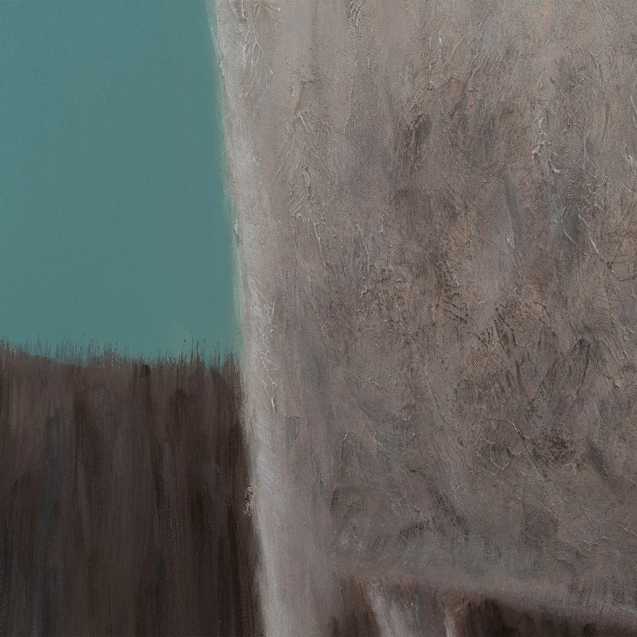PINTURA OVEJA TURQUESA LIENZO 90 X 3,50 X 120 CM