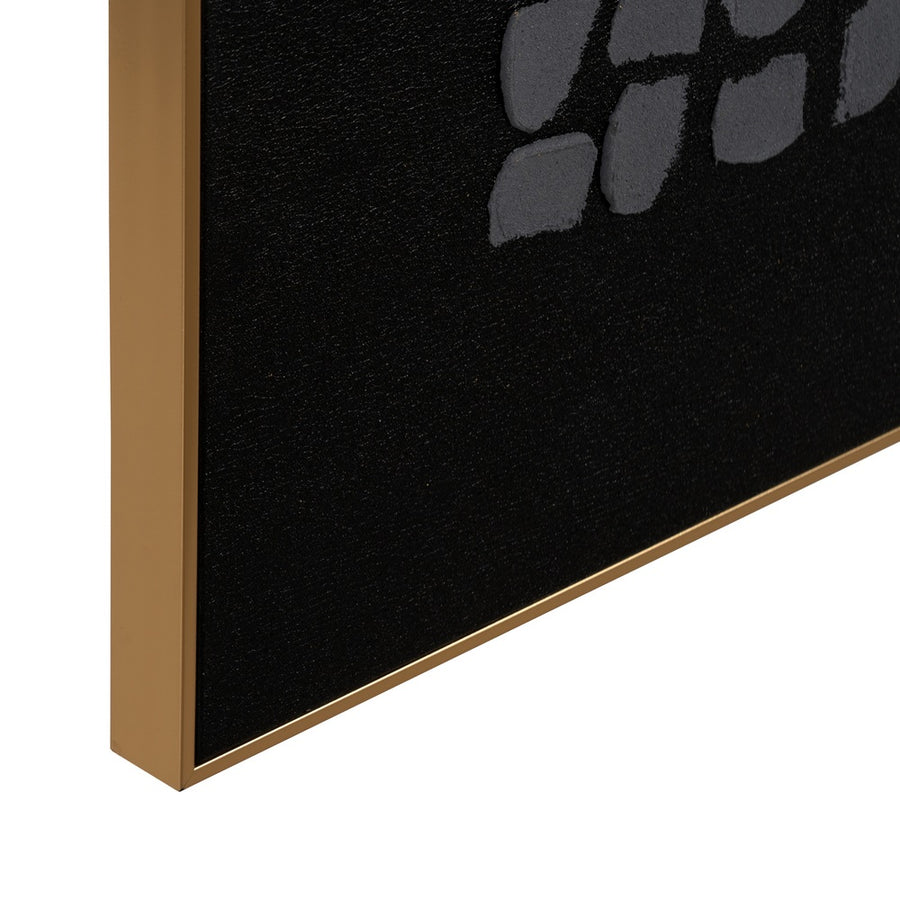 CUADRO ABSTRACTO NEGRO-GRIS PS - LIENZO 90 X 120 CM