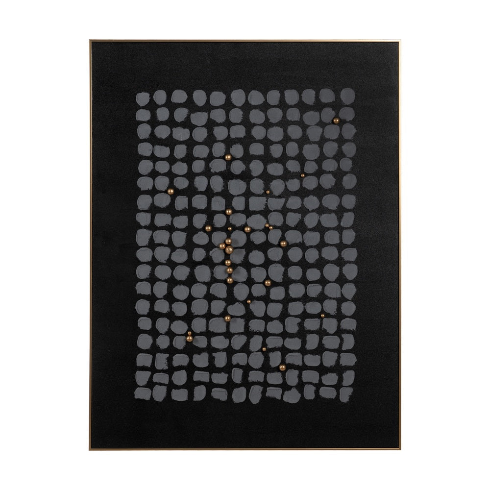 CUADRO ABSTRACTO NEGRO-GRIS PS - LIENZO 90 X 120 CM