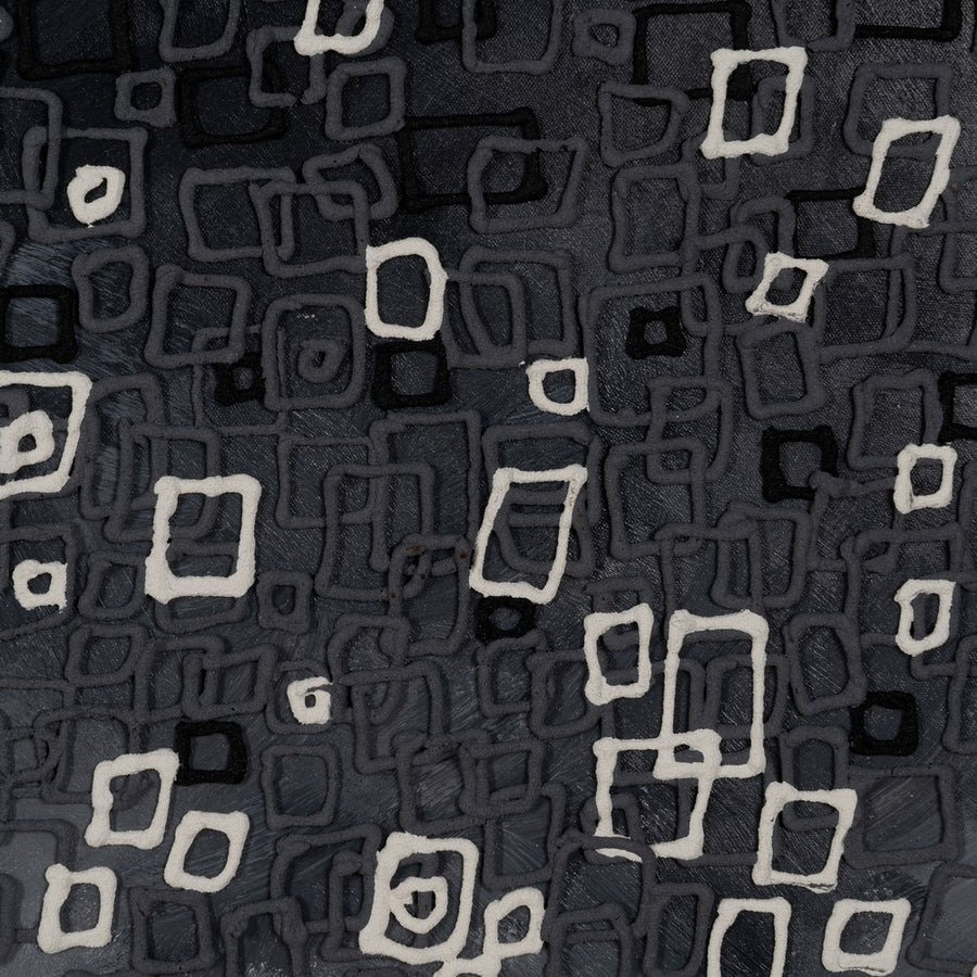 CUADRO ABSTRACTO BLANCO-NEGRO 90 X 120 CM