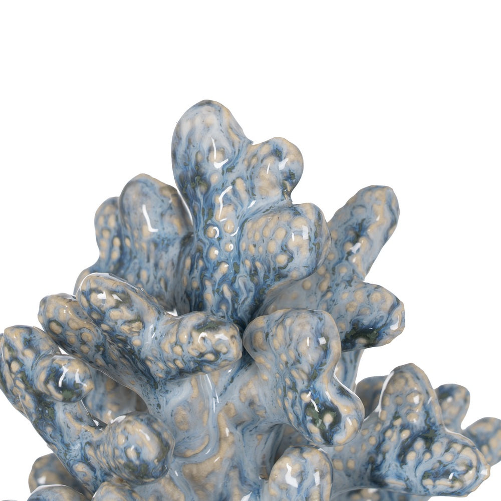 BLUE CORAL CERAMIC FIGURE DECORATION 16.50 X 16.50 X 32 CM