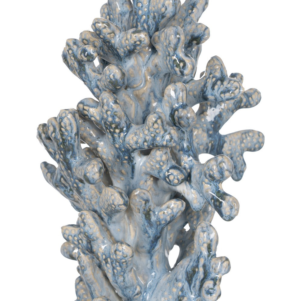 BLUE CORAL CERAMIC FIGURE DECORATION 16.50 X 16.50 X 32 CM