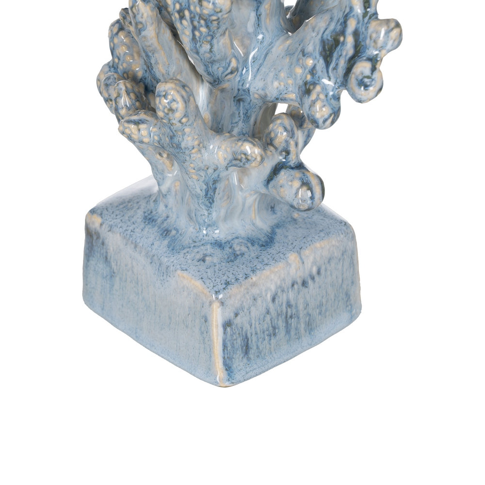 BLUE CORAL CERAMIC FIGURE DECORATION 16.50 X 16.50 X 32 CM